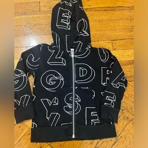 Nununu Black Hoodie with White Accents